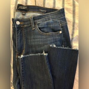 Judy Blue Mid-rise Raw Hem Skinny Jeans